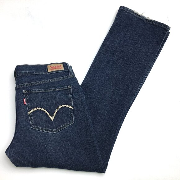 Levi's 524 Too Superlow Boot Cut Jeans Stretch size Juniors 11 length 32" - Picture 1 of 12